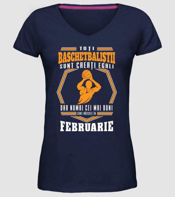 Toți baschetbaliștii sunt creați egali, dar numai cei mai buni sunt născuți în februarie model albastru închis pe tricou