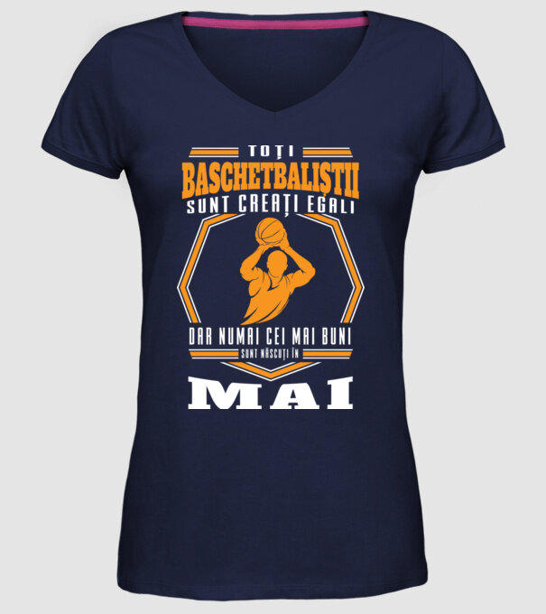 Toți baschetbaliștii sunt creați egali, dar numai cei mai buni sunt născuți în mai model albastru închis pe tricou