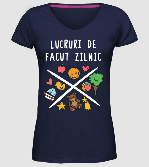 lucruri de făcut zilnic model albastru închis pe tricou