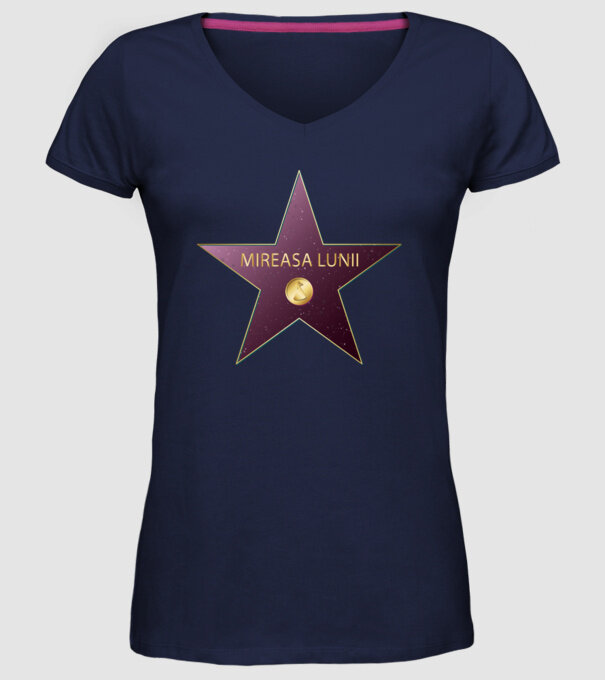 Mireasa lunii model albastru închis pe tricou