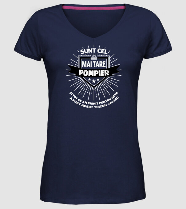 Sunt cel mai tare pompier și tot ce am primit pentru asta a fost acest tricou jalnic model albastru închis pe tricou