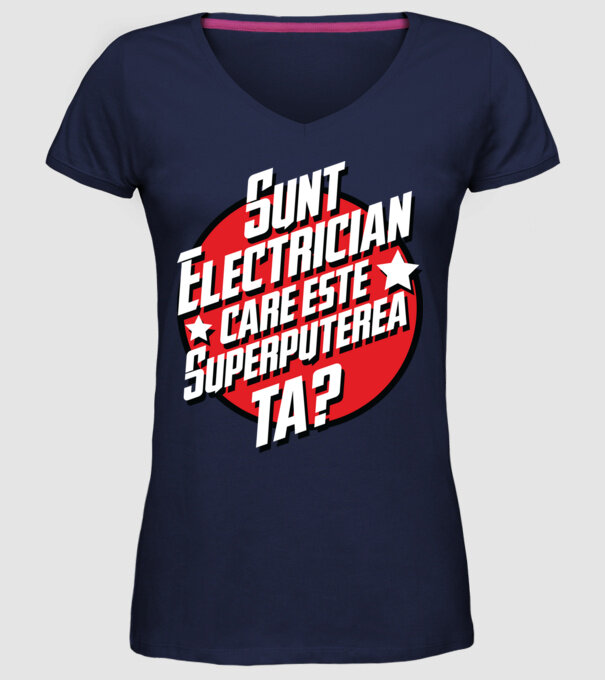 sunt electrician, care este superputerea ta? model albastru închis pe tricou