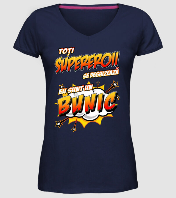Toți supereroii se deghizează, eu sunt un bunic model albastru închis pe tricou