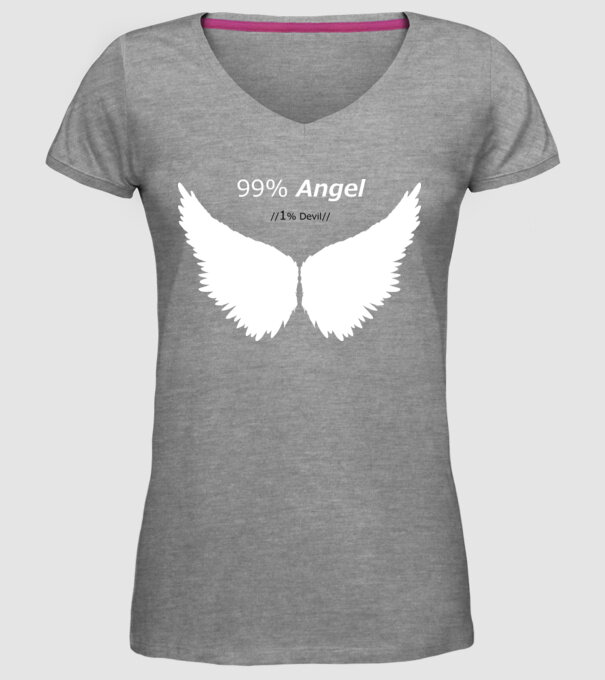 Angel model gri pe tricou