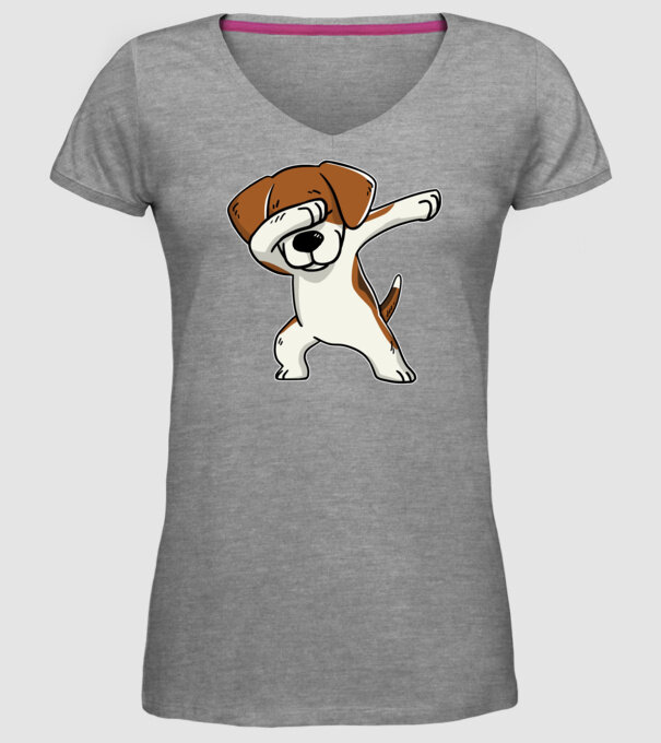 Beagle DAB model gri pe tricou