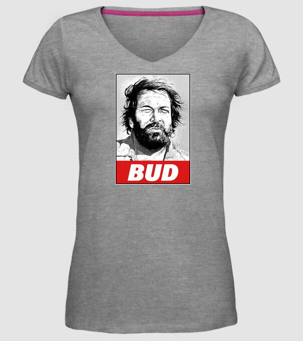 Bud Spencer halftone model gri pe tricou