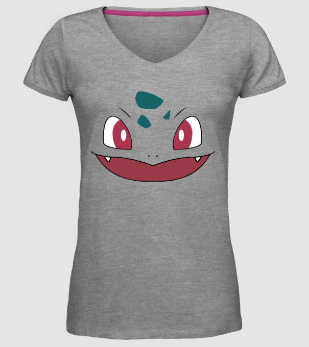 Bulbasaur model gri pe tricou