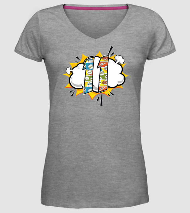 Birthday Comic Number 11 model gri pe tricou
