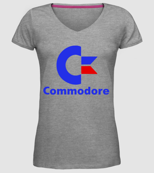 commodore 64 model gri pe tricou
