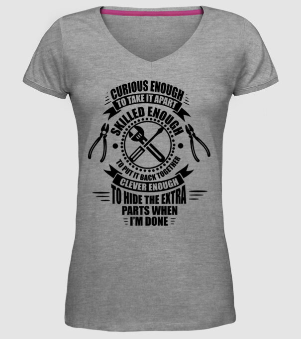 Curious enough to take apart model gri pe tricou