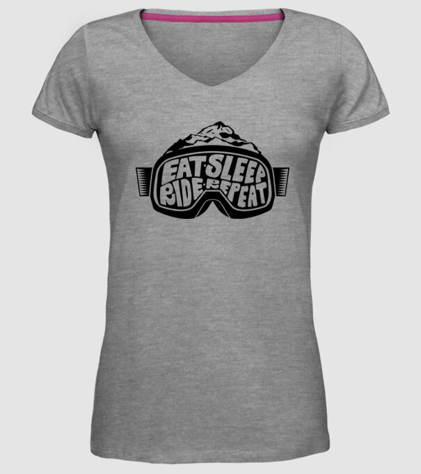 Eat sleep ride repeat model gri pe tricou