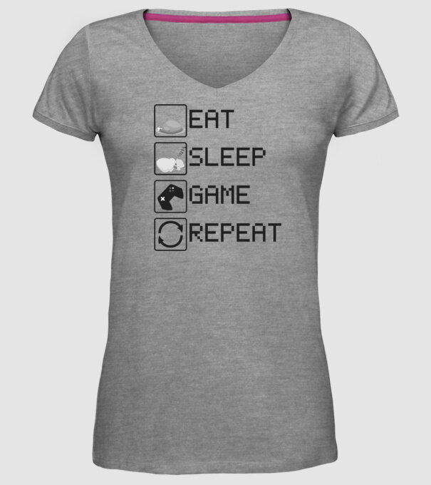 O zi de gamer model gri pe tricou
