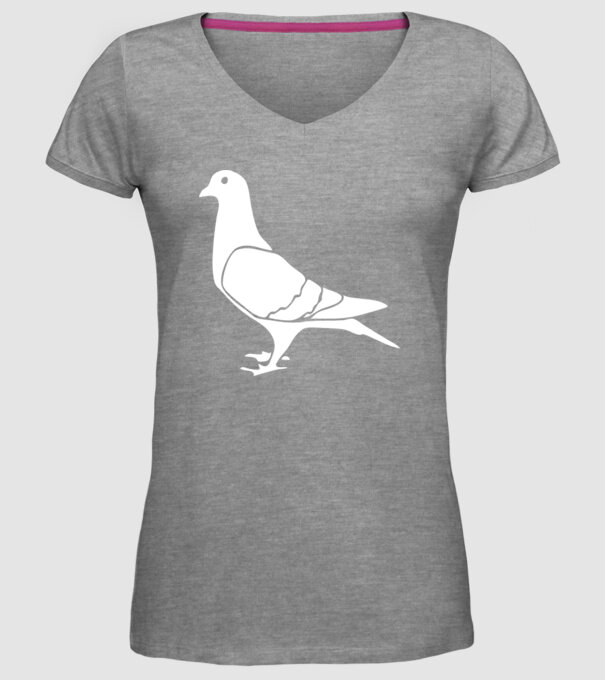 porumbel 2 model gri pe tricou