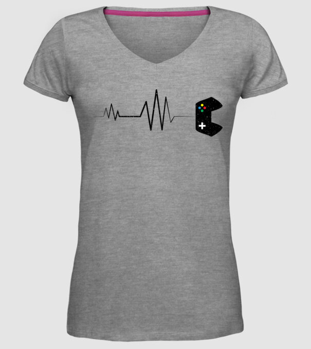 Gamer Ritm cardiac model gri pe tricou