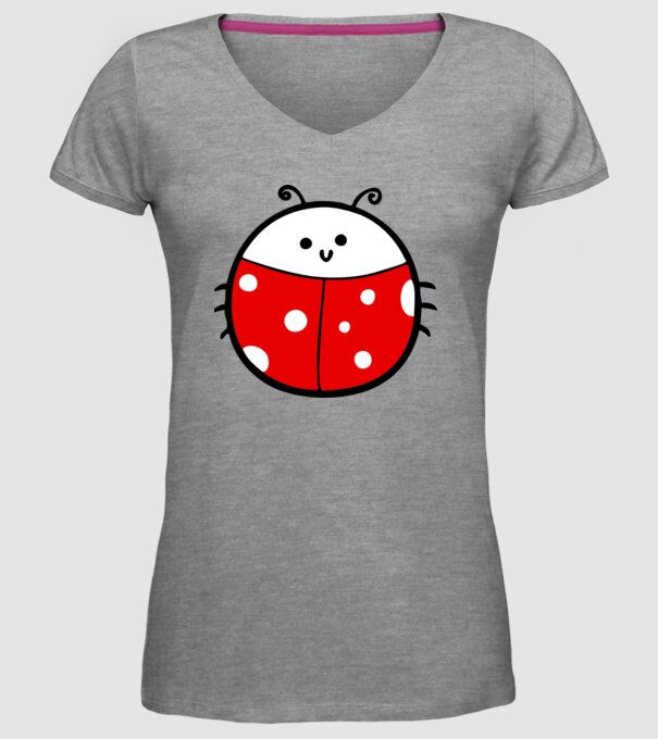 Buburuză model gri pe tricou