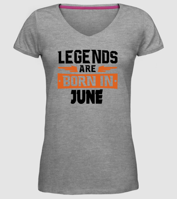 Legends are born in June model gri pe tricou
