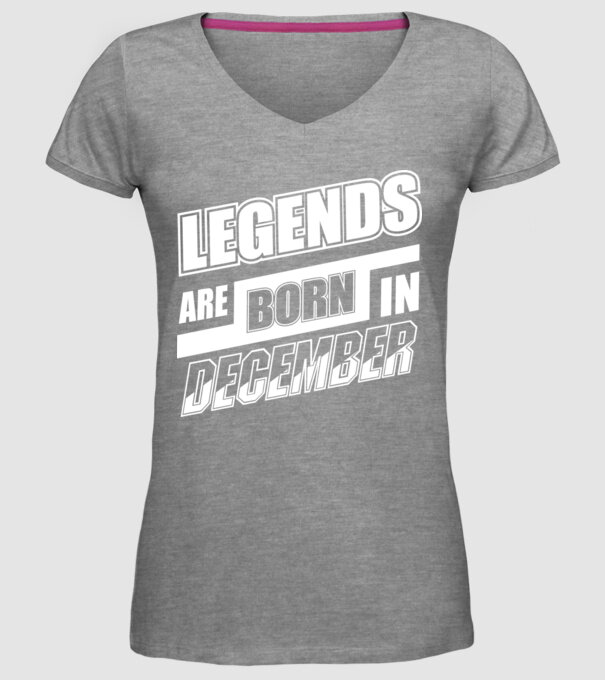 Legends are born in December model gri pe tricou