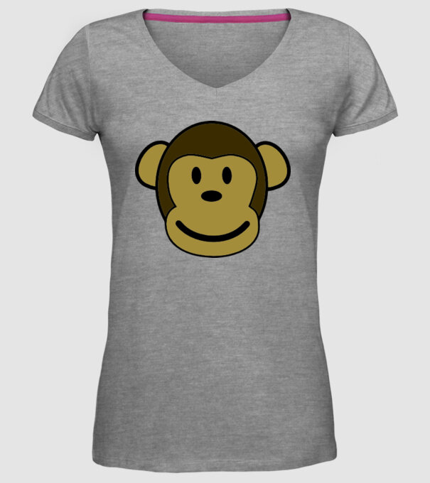 Maimuță model gri pe tricou