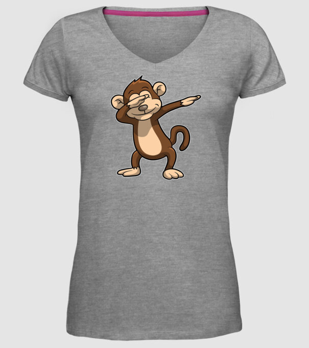 Maimuță DAB model gri pe tricou