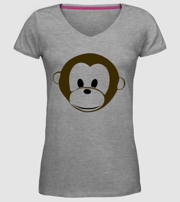 maimuță model gri pe tricou