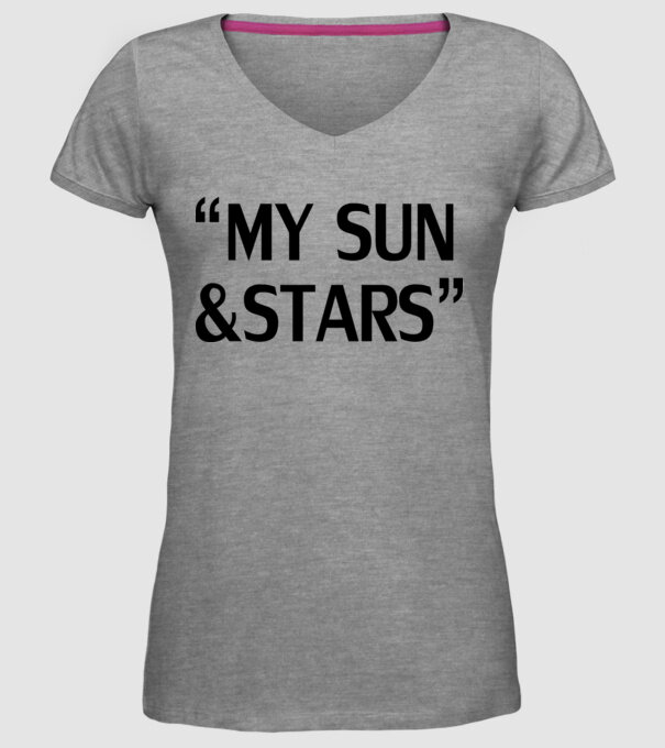 My sun and stars model gri pe tricou
