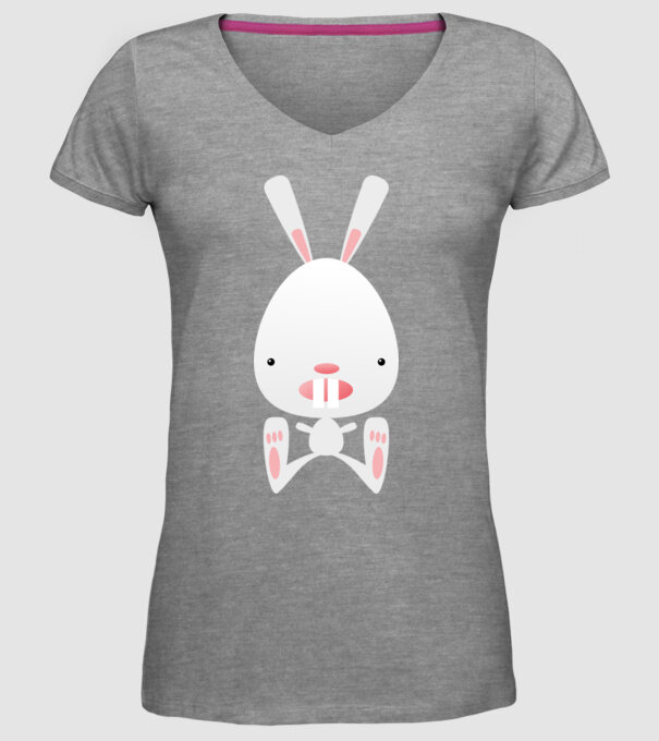 iepuraș model gri pe tricou