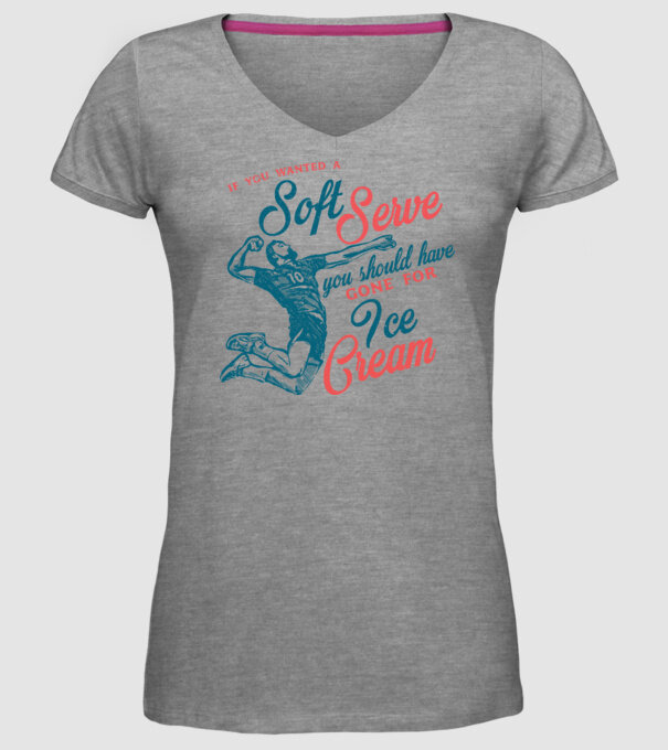 Oldschool volleyball model gri pe tricou
