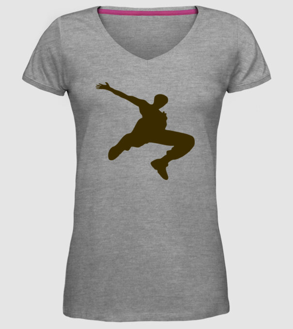 Logo Parkour model gri pe tricou
