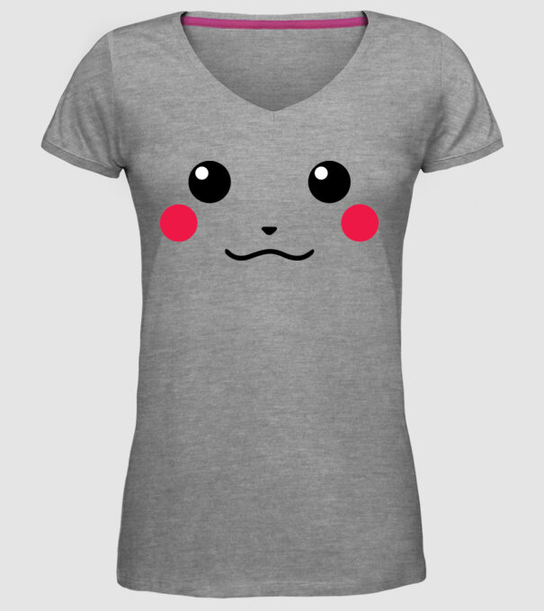 Pikachu model gri pe tricou