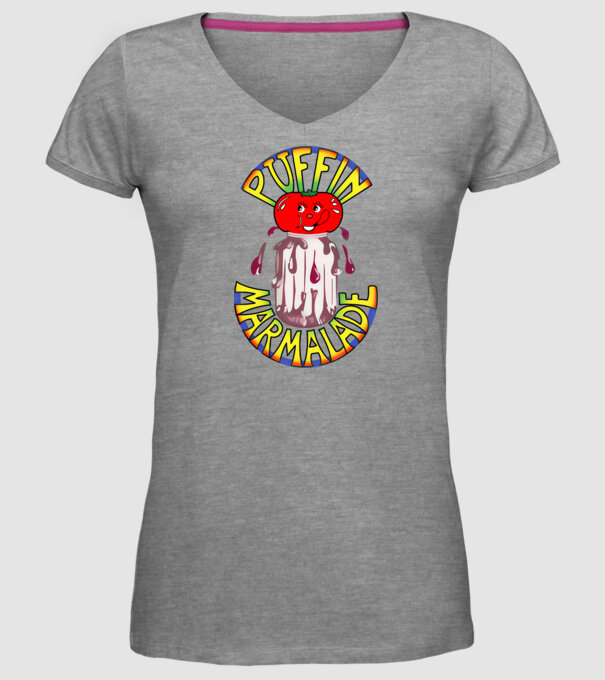 Gem puffin model gri pe tricou