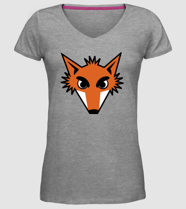 Vulpe model gri pe tricou