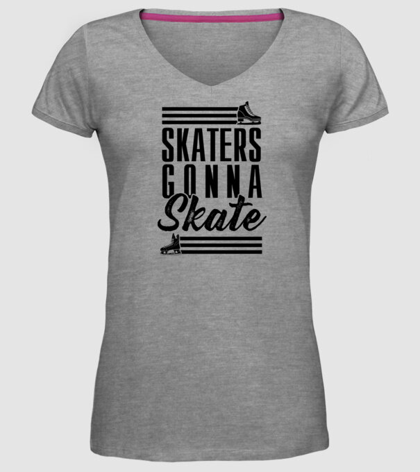 Skaters gonna skate model gri pe tricou