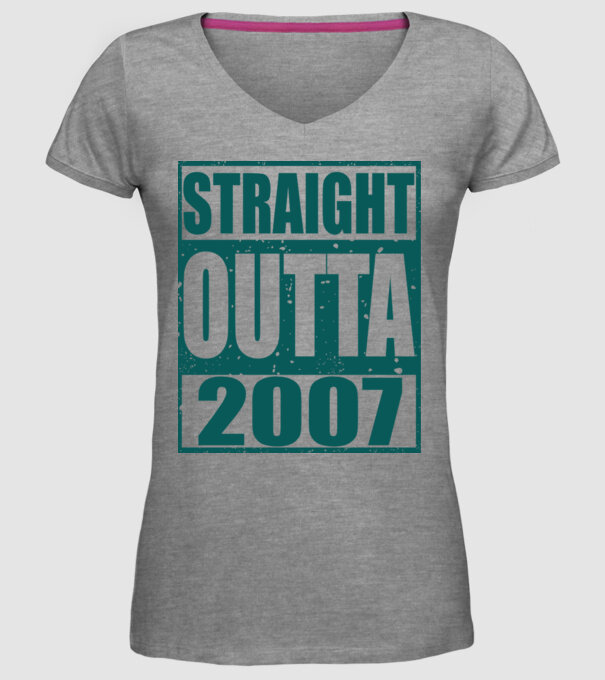 Straight Outta - 2007 model gri pe tricou