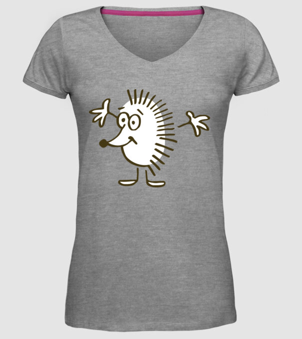 arici model gri pe tricou