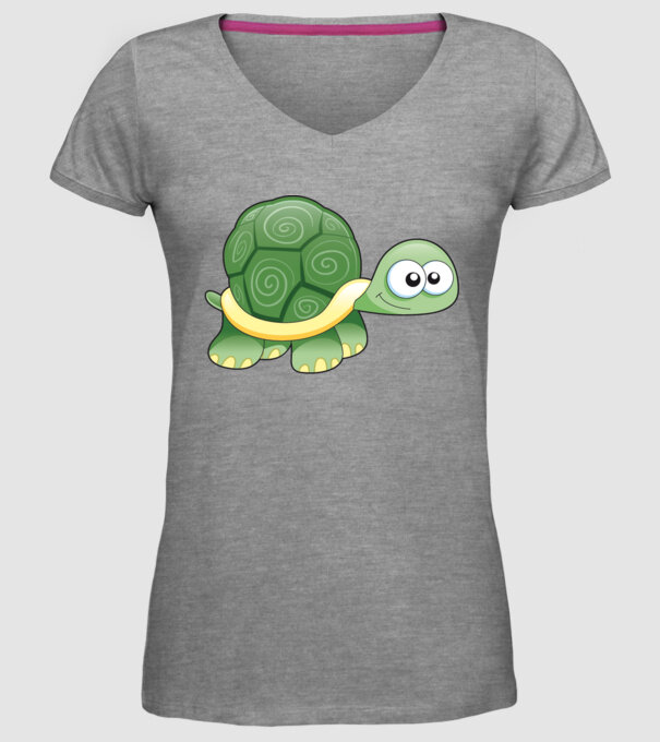 Turtle model gri pe tricou