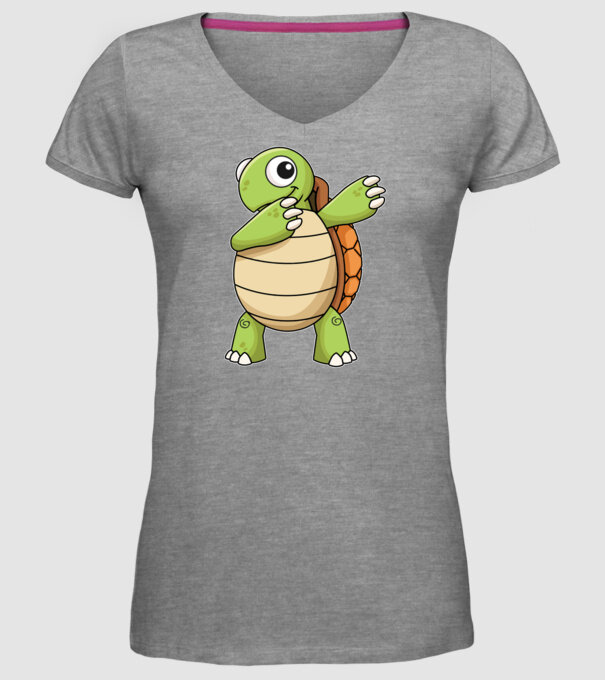 Broască țestoasă DAB model gri pe tricou