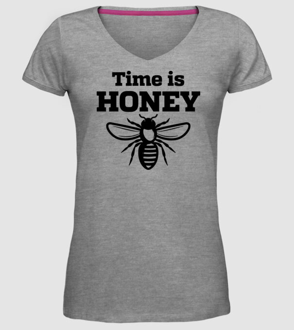 Time is honey model gri pe tricou