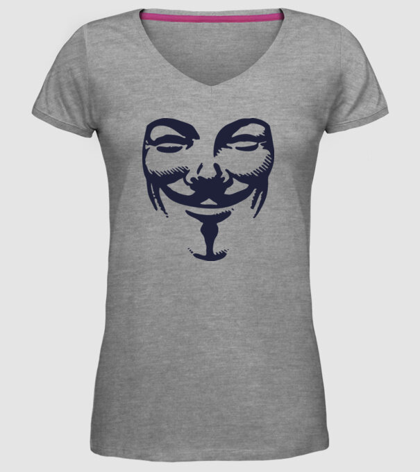 vendetta mask model gri pe tricou