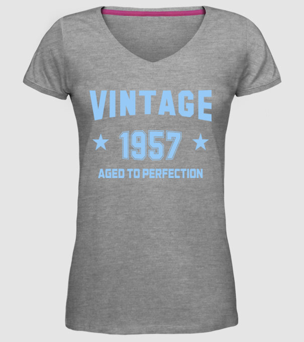 Vintage - 1957 model gri pe tricou