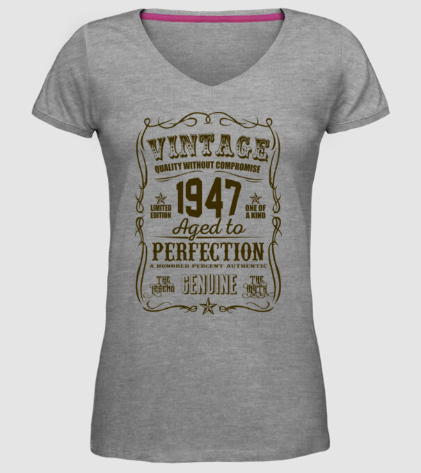 Vintage Perfection - 1947 model gri pe tricou