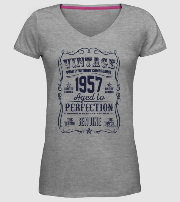 Vintage Perfection - 1957 model gri pe tricou
