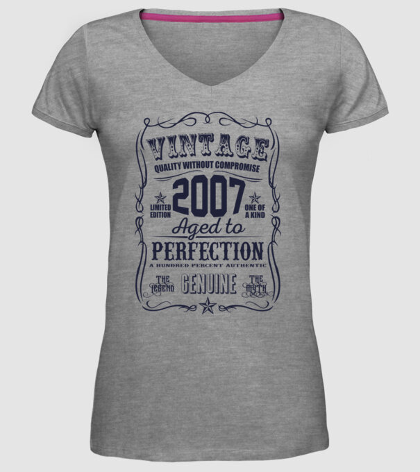Vintage Perfection - 2007 model gri pe tricou