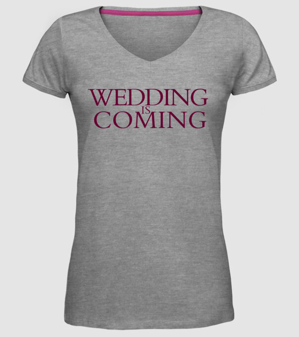 Wedding is coming model gri pe tricou