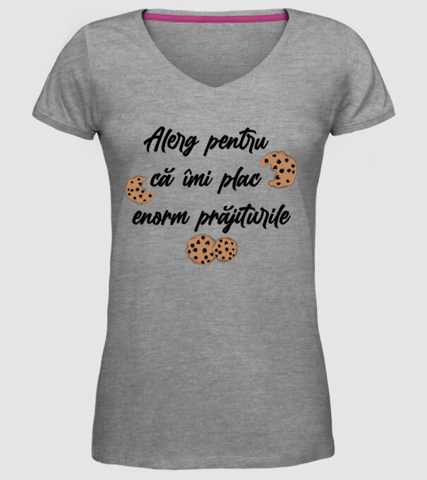 Alerg pentru că îmi plac enorm prăjiturile model gri pe tricou