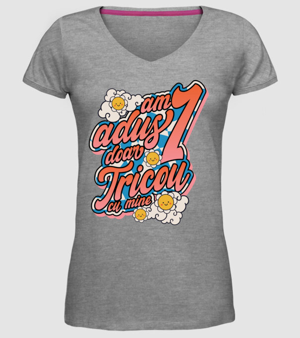 Am adus doar un tricou cu mine! model gri pe tricou