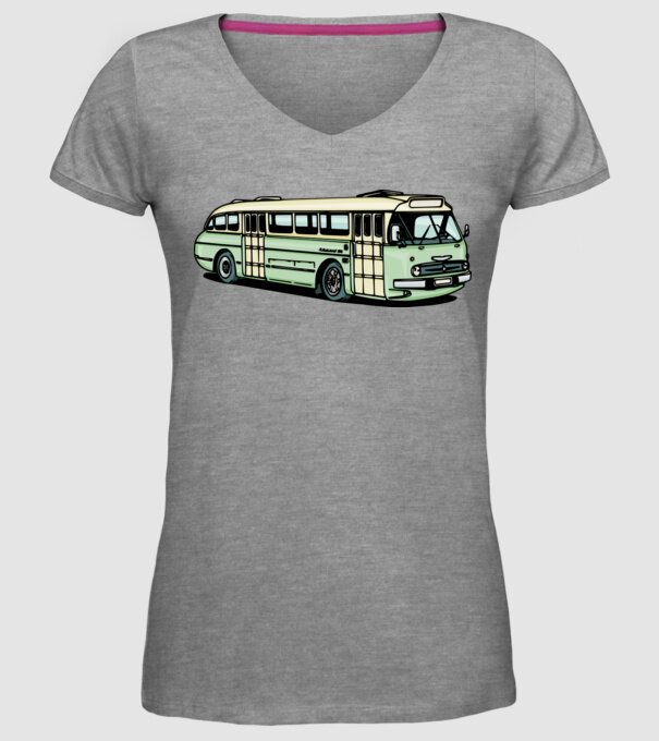 Autobuze model gri pe tricou