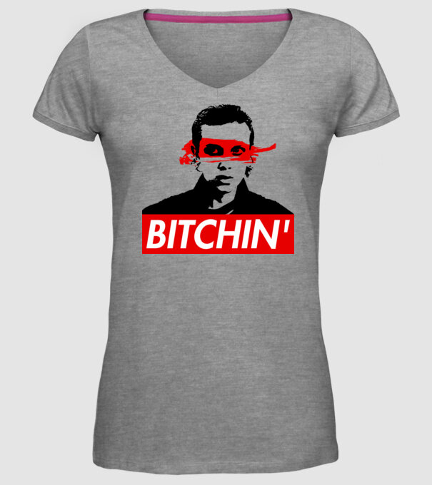 bitchin eleven model gri pe tricou