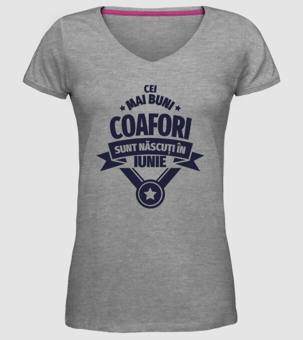 Cei mai buni coafori sunt născuți în Iunie model gri pe tricou