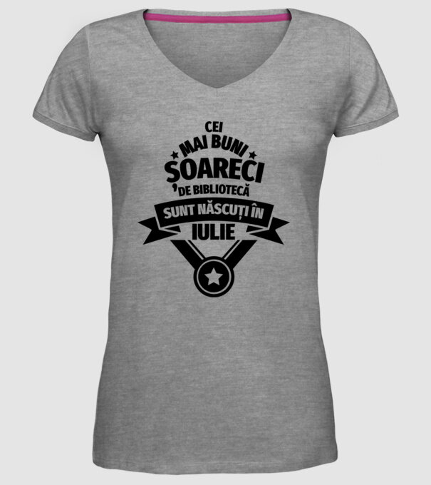 Cei mai buni șoareci de bibliotecă sunt născuți în iulie model gri pe tricou