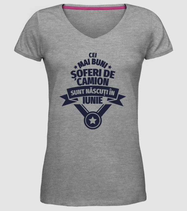 Cei mai buni șoferi de camion sunt născuți în Iunie model gri pe tricou